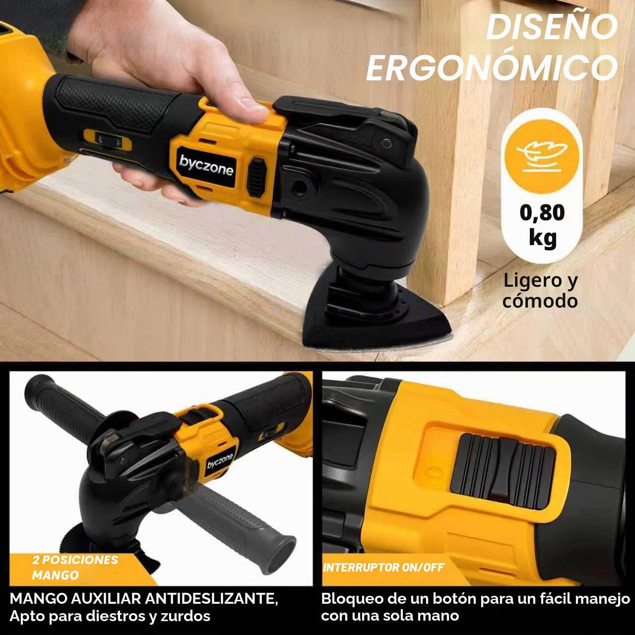 Multiherramienta oscilante inalámbrica para batería DeWalt de 18 V, multiherramientas inalámbricas con 6 velocidades variables, ángulo de oscilación de 4°, herramienta oscilante de 23 piezas para