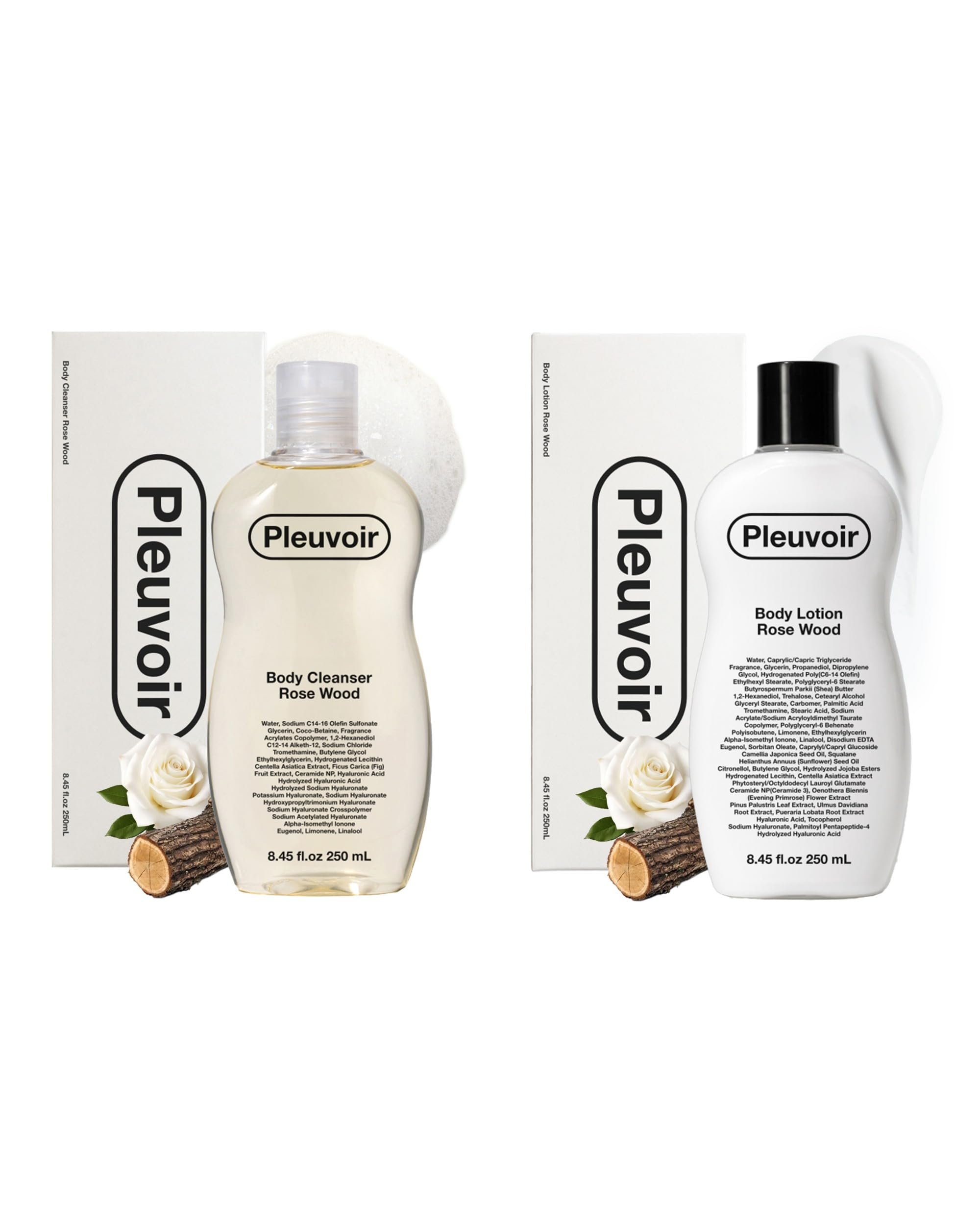 Pleuvoir Body Cleanser Rose Wood Body Lotion Rose Wood Bundle