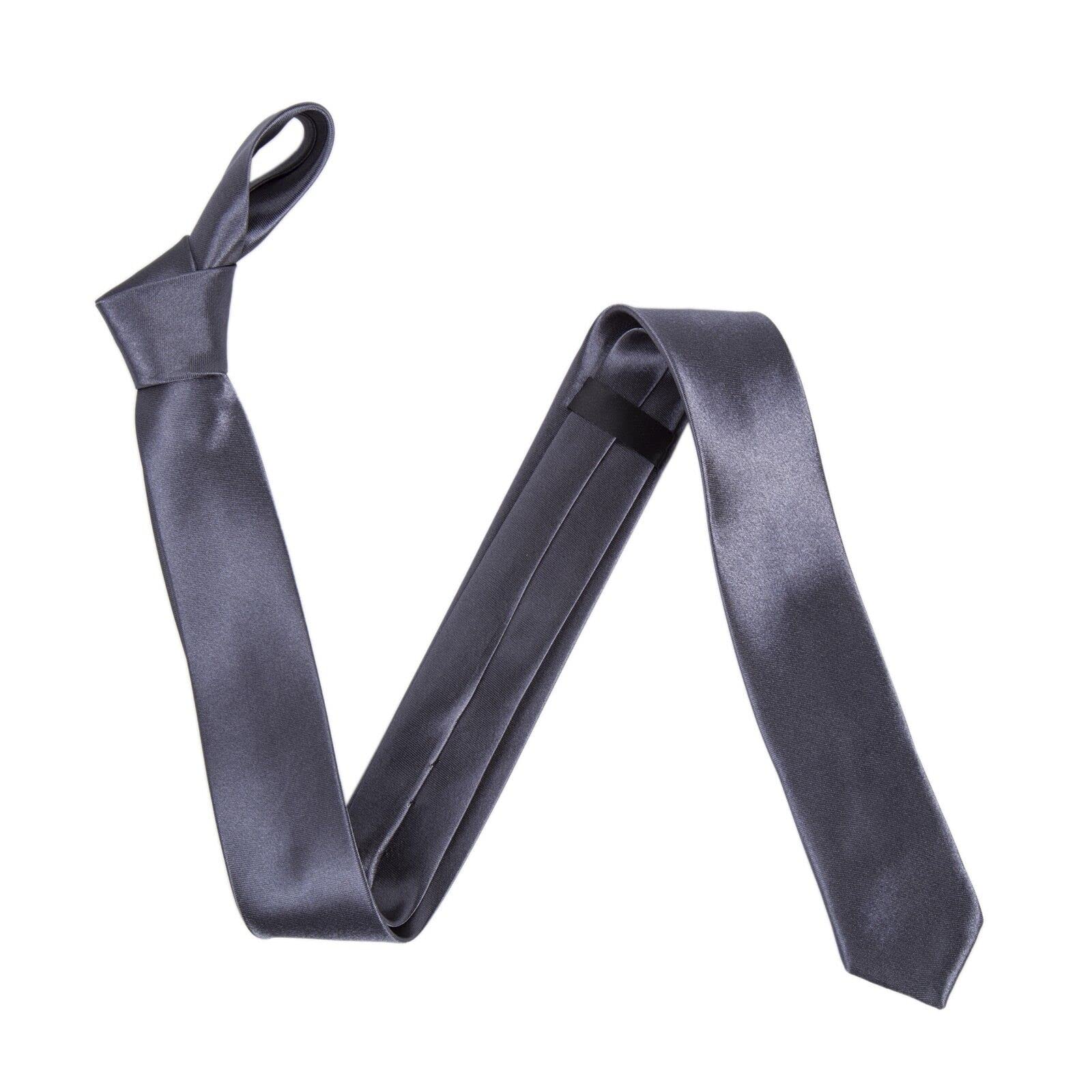 Men’s Skinny Tie | 4.5cm Solid Plain Color Slim Necktie for Smart Casual, Parties, and Weddings