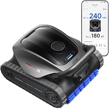 MOVA Diver A10 Pool Robot 22700 L/h Suction Power 240 Minutes Runtime AI Edge Cleaning & Route Planning Double Waterline Cleaning Large 3.5L Filter Basket Weekly Scheduling