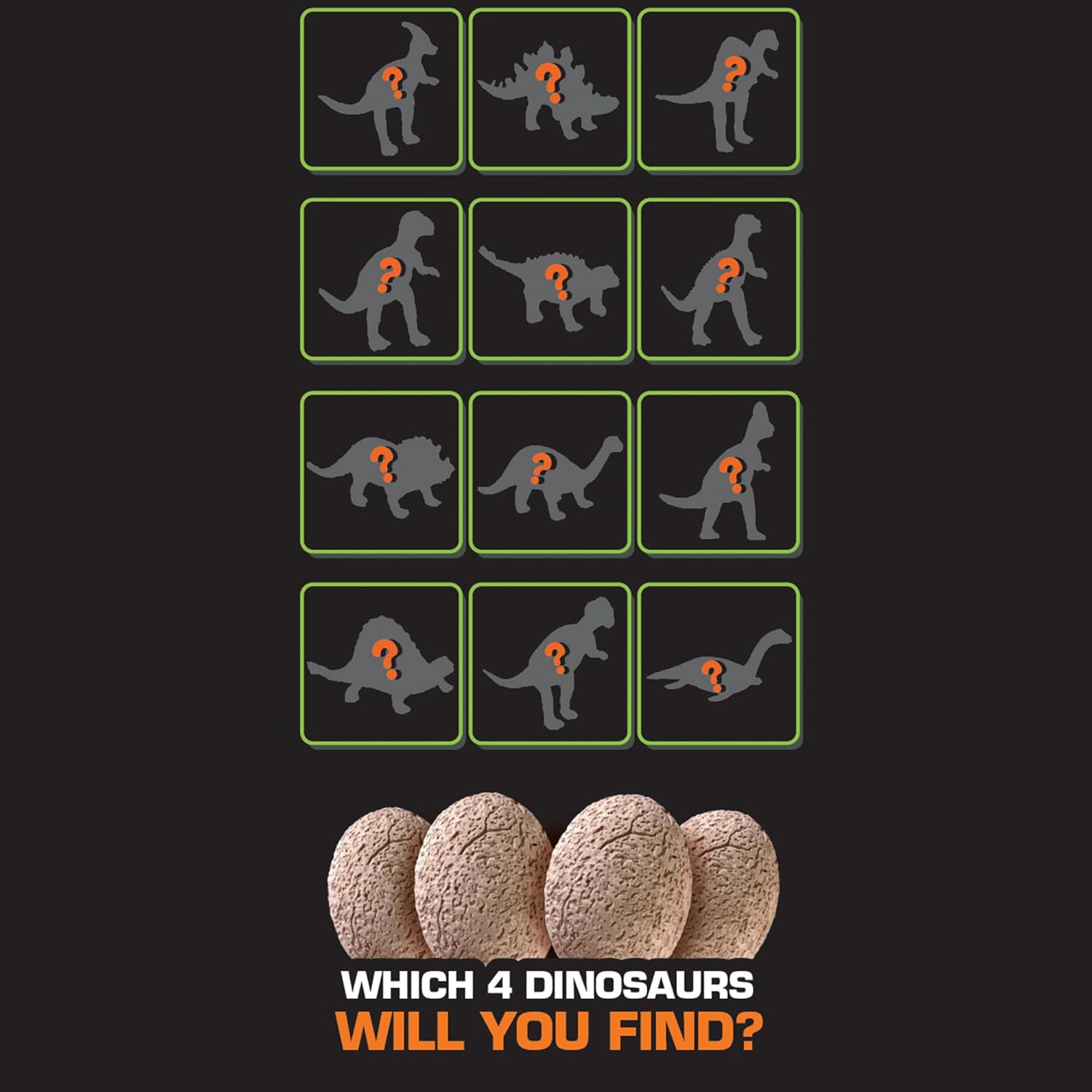 ArtSkills Dinosaur Eggs Excavation Dig Kit, Mystery Box of 4 Dino Eggs - Collect All 12 Toy Dinosaurs