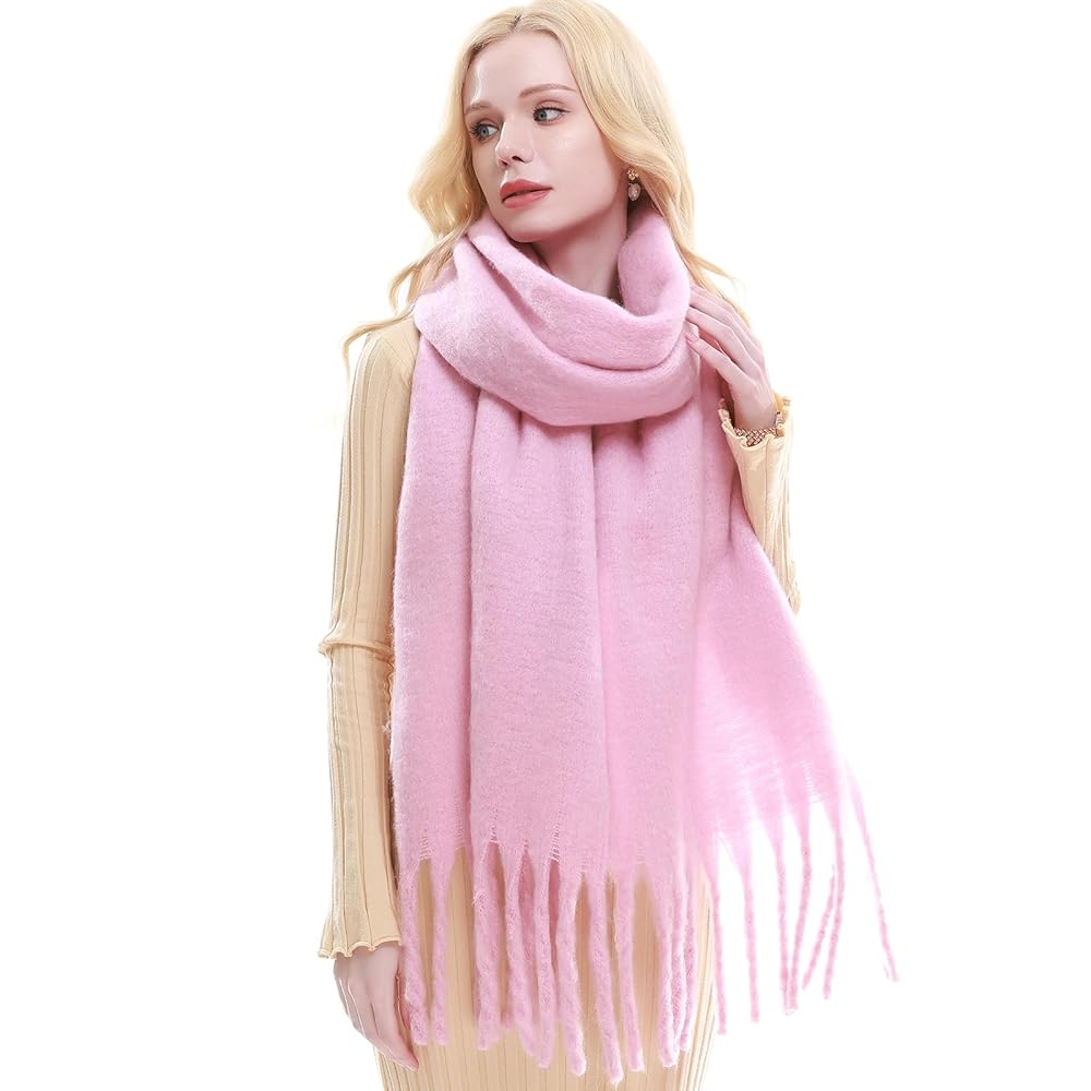 RIIQIICHY Chunky Scarf for Women Winter Warm Thick Scarves