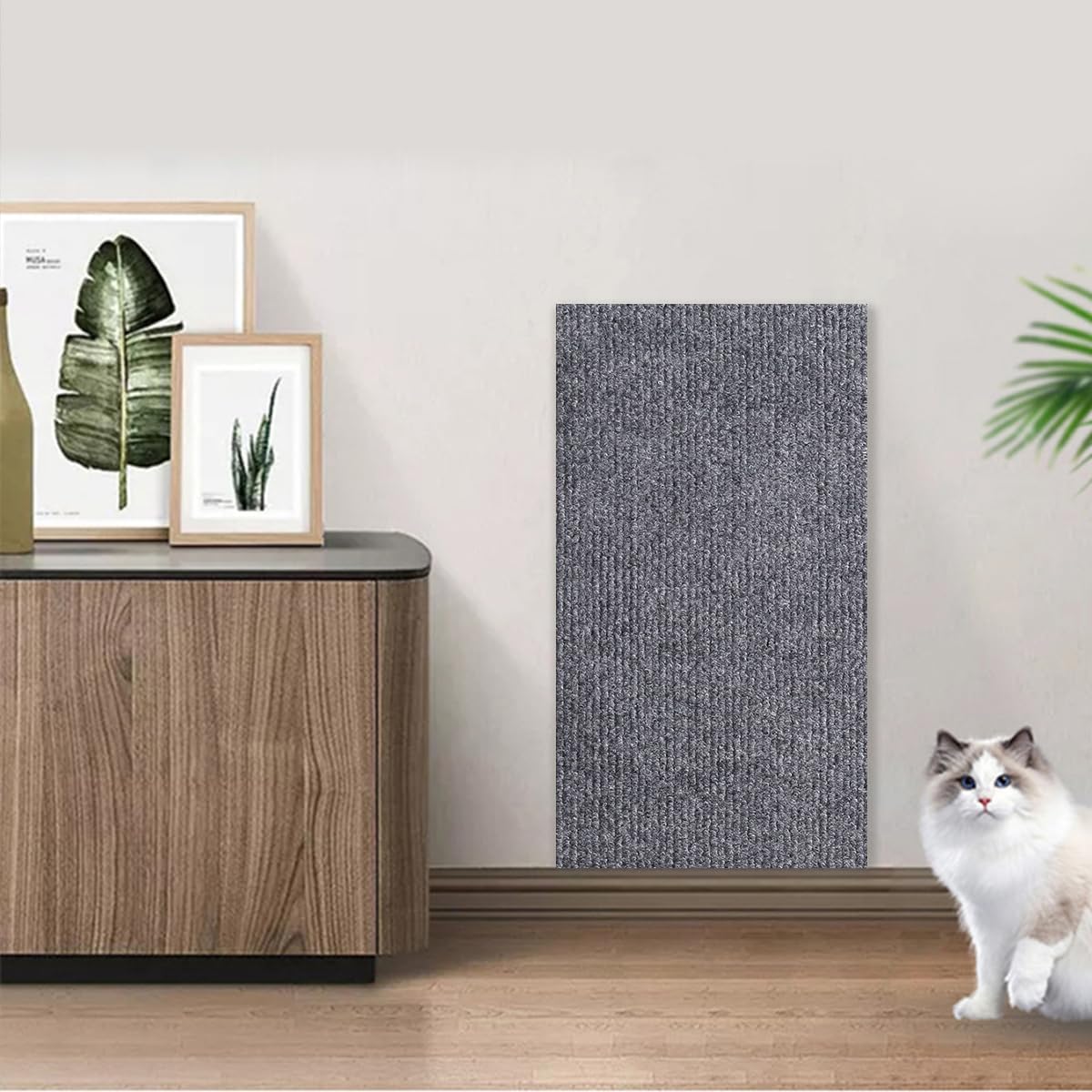 review Cat Scratcher Mat,Trimmable Self-Adhesive Felt Mat Pad,Horizontal Cat Floor Scratching Pad Rug with Sticky Tapes,Protect Couch and Carpets(Scratching Pads:30x30cm)-2Pcs