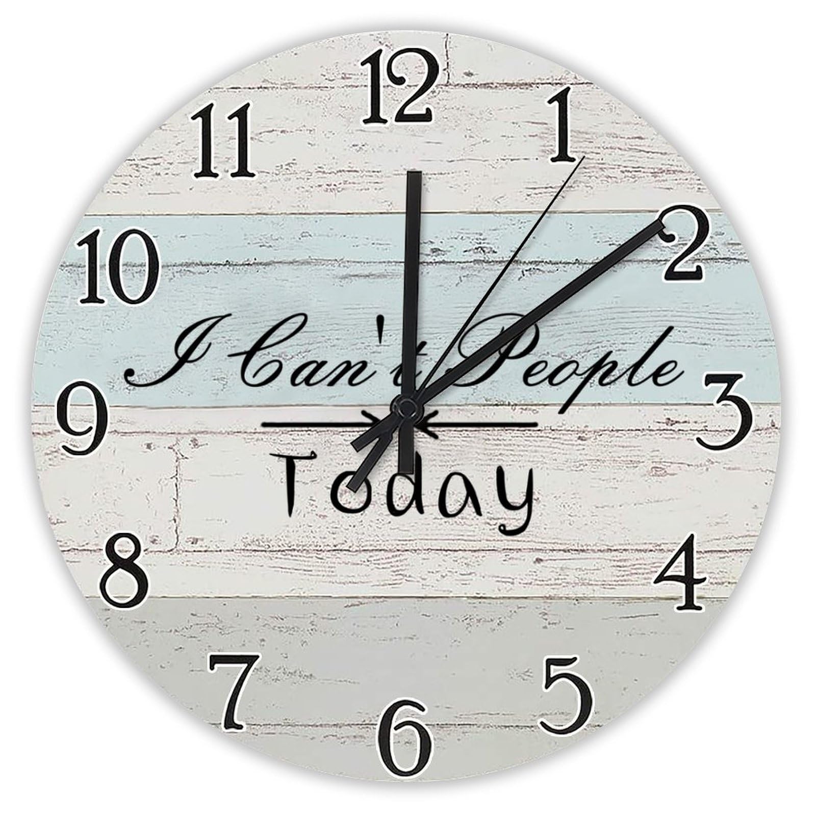 Horloge murale silencieuse sans tic-tac avec dicton drôle