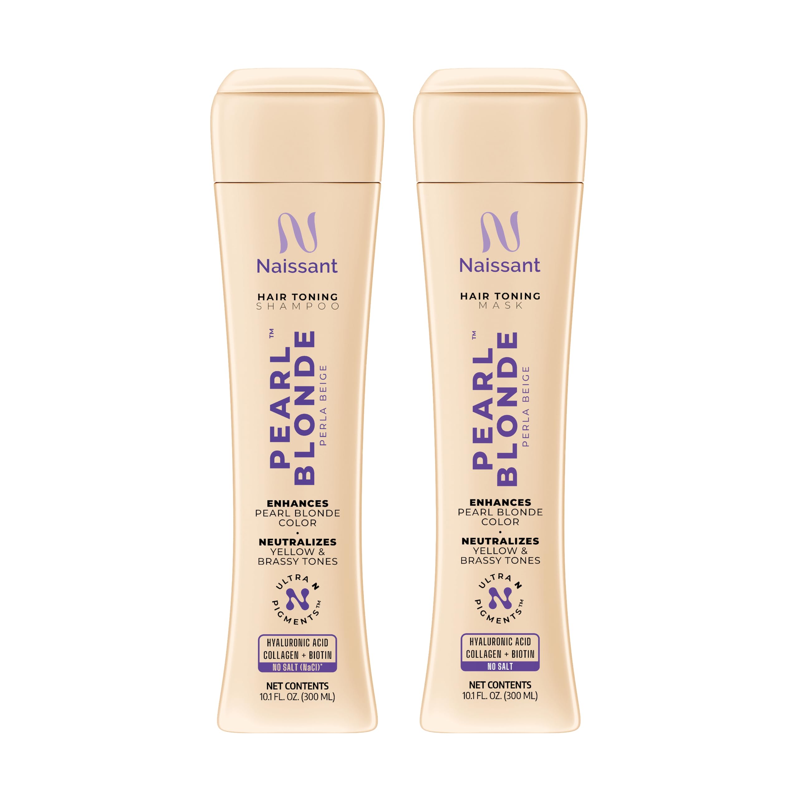 Naissant Set Purple Shampoo & Toning Mask | Eliminates Brassiness | Neutralizes Yellow & Orange Tones | Paraben, Ammonia & Sulfate Free | Pro-Vitamin