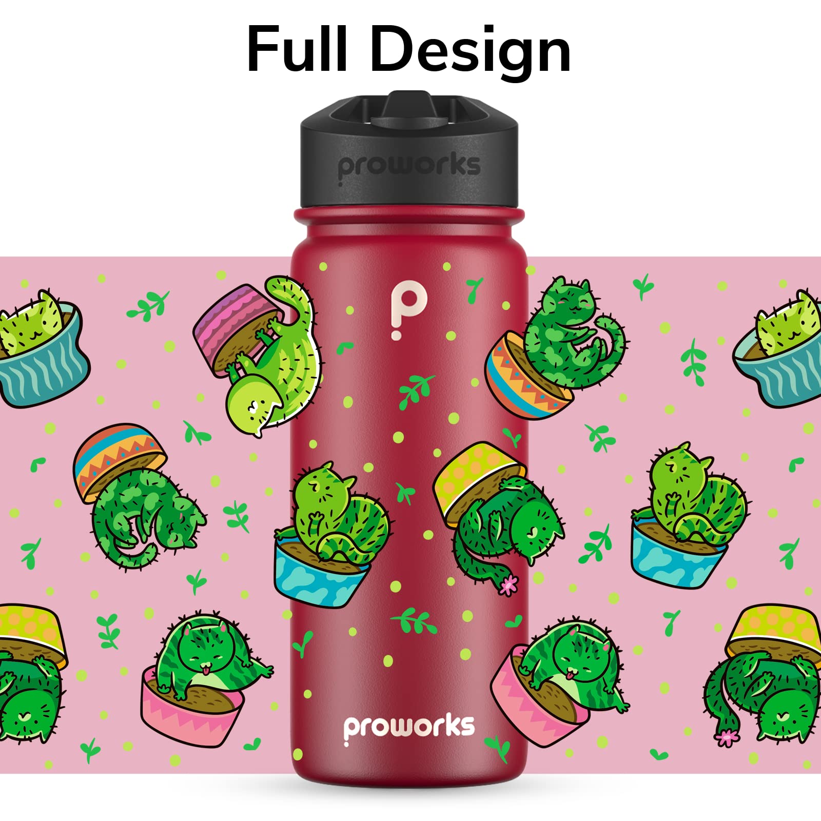 Proworks Proworks Gen 2 Insulated Water Bottles With Straw Lid, 1L Stainless ...