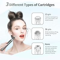 Beautlinks Elektromos Mikrodermaroller Toll 0-2,5mm - 4 LED Fénnyel, 6 Sebességgel, Bőrfiatalító Eszköz Ránctalanításhoz, Pattanások Ellen ( 6