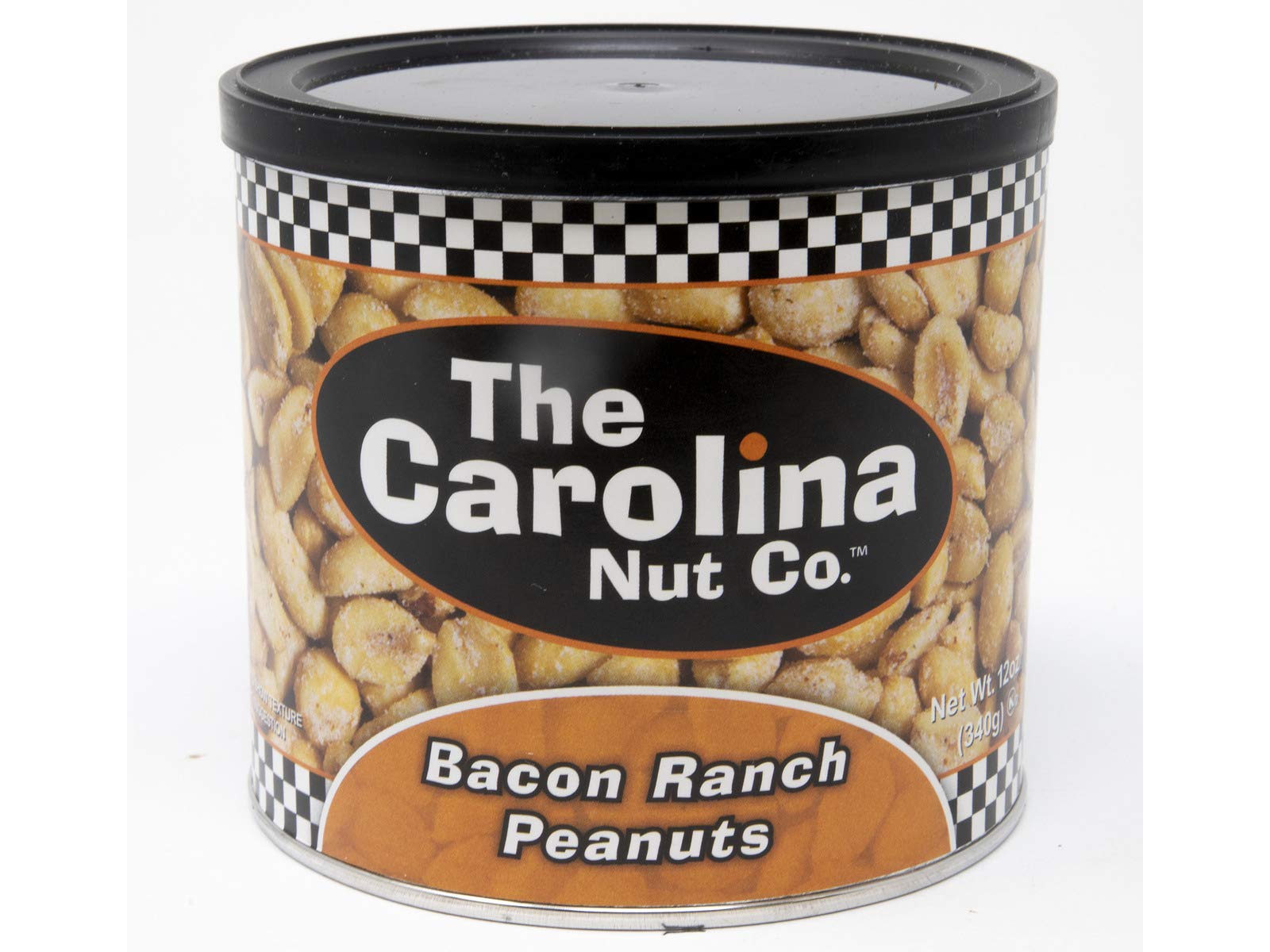 Carolina Nut Co. Hand-Roasted Peanuts in Your Choice of 8 Different Seasonings- 3/12 oz. Cans (Bacon Ranch)