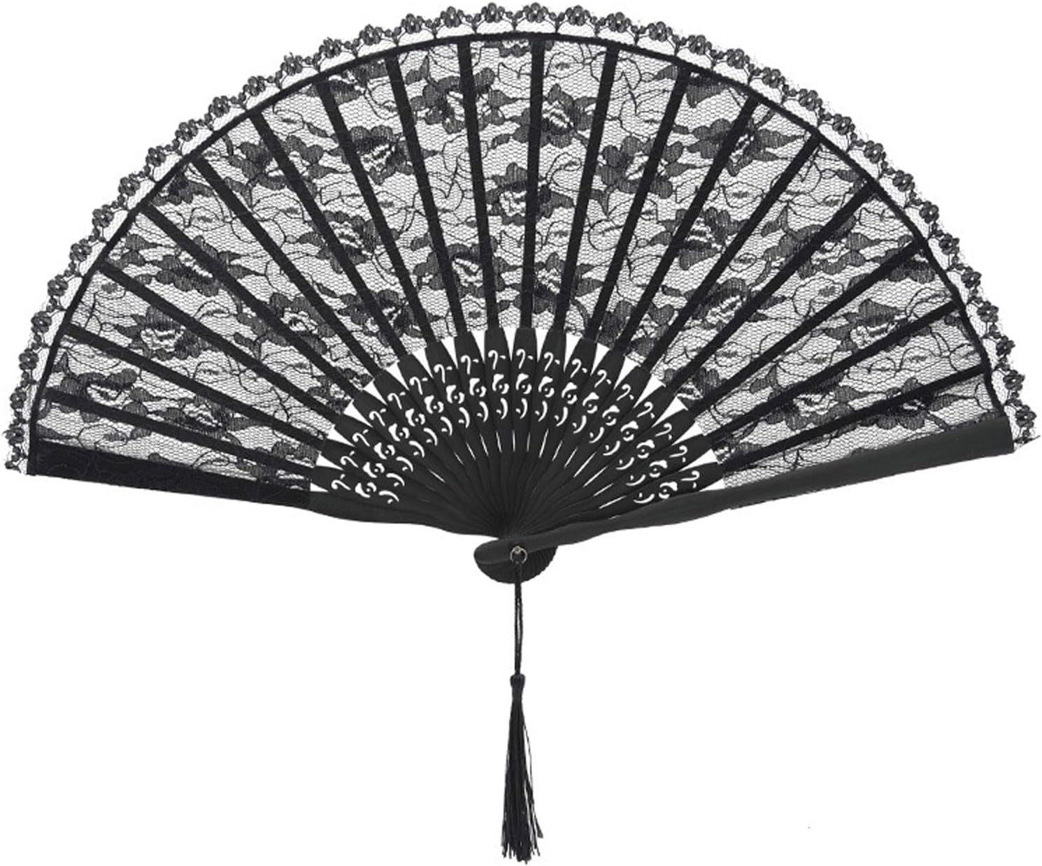 Retro Folding Fan Lace Hand Fan Can be Used as Clothing Accessories Masquerade Decoration Shooting Props