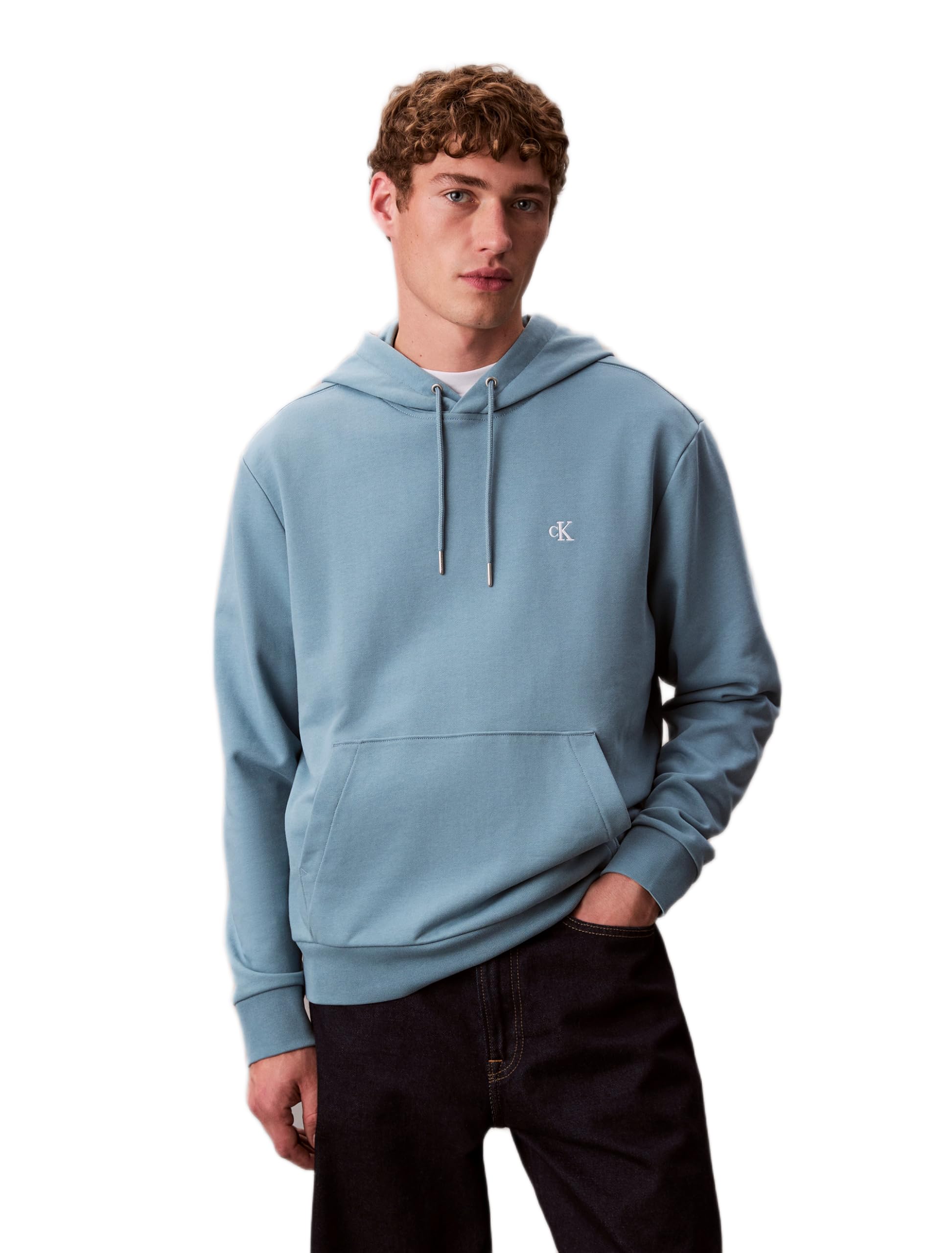 Calvin Klein Jeans Men's Long Sleeve Euo 350Terry Monogram Hoodie