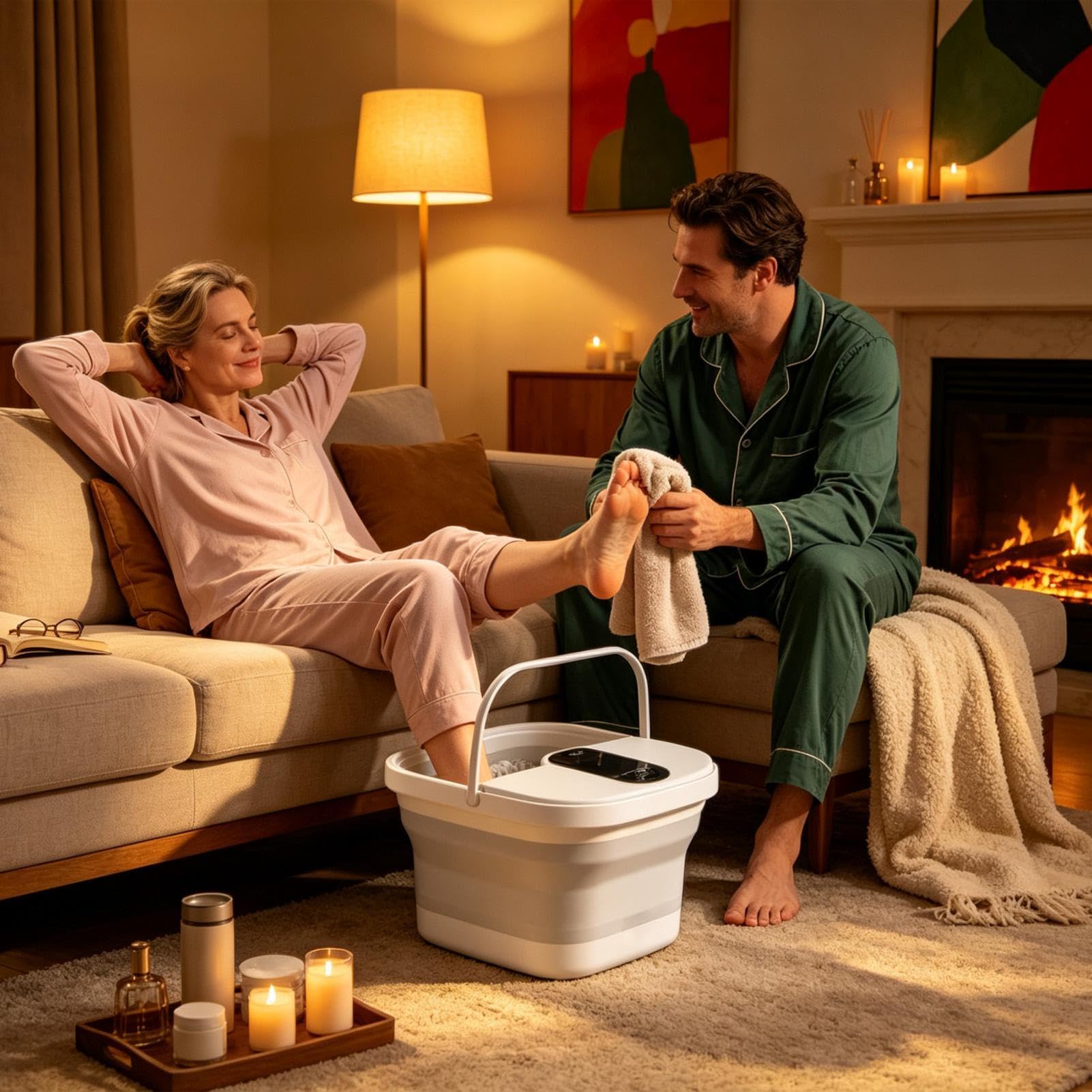 Masajeador para Pies Spa Masajeador plegable de con 8 rodillos no
