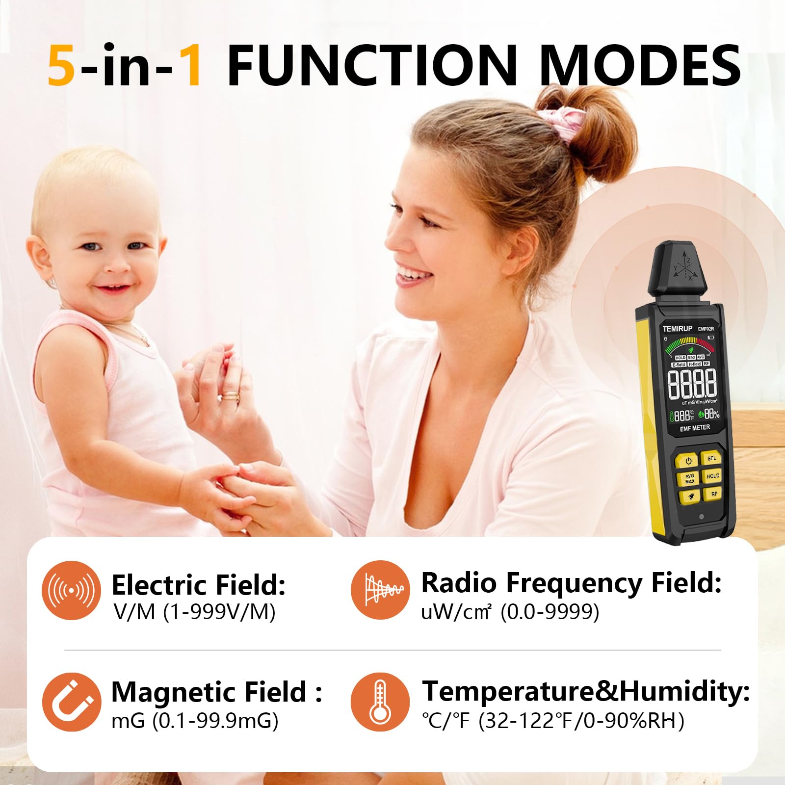 Medidor EMF 5 en 1,