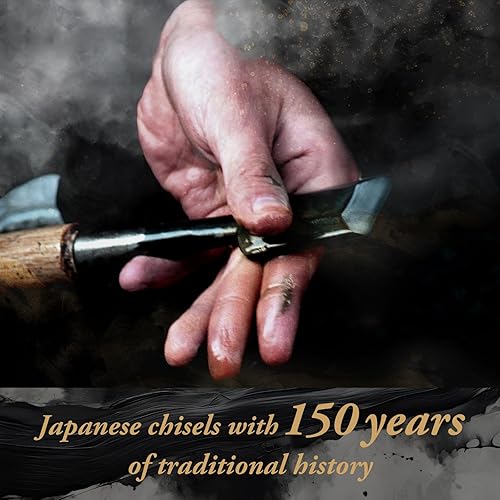 Miniatura 2 de SUIZAN Cincel de madera japonés de 1116 pulgadas (0.709 in) cinceles de madera profesionales para carpintería Oire Nomi