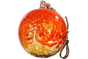 7.5'' Witch Balls Glass Hanging - Glass Gazing Balls For Windows Kitchen Outdoor Garden Decor