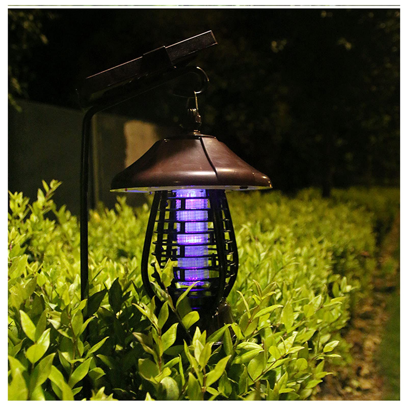 TEmkin Lampada antizanzare elettrica Portatile ad energia Solare, lampade solari antizanzare, Lampada da Giardino antizanzare da Appendere/Esterno/Giardino/Lampada antizanzare