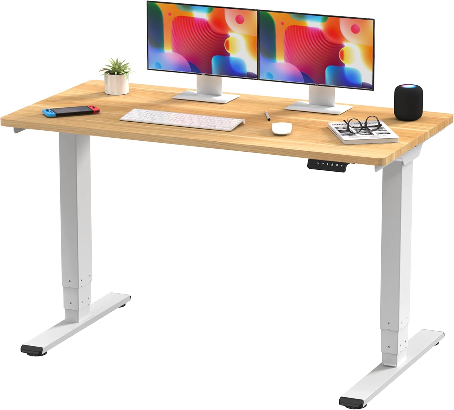 SANODESK EC4+140 * 80 Electric Standing Desk Dual Motor 3 Stage Heavy Duty Steel Stand up Desk