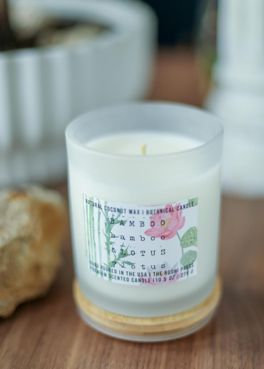 Bamboo Lotus Candle view 4