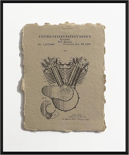 Miniatura 5 de Chancertons Harley Davidson - Arte de pared para motocicleta, impresión flotante, decoración de Harley Davidson, motor, arte de motocicleta, regalo