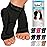 TechWare Pro Ankle Brace Compression Sleeve - Relieves Achilles Tendonitis, Joint Pain. Plantar Fasciitis Foot Sock with Arch Support Reduces Swelling & Heel Spur Pain. (Black/Black, S/M)