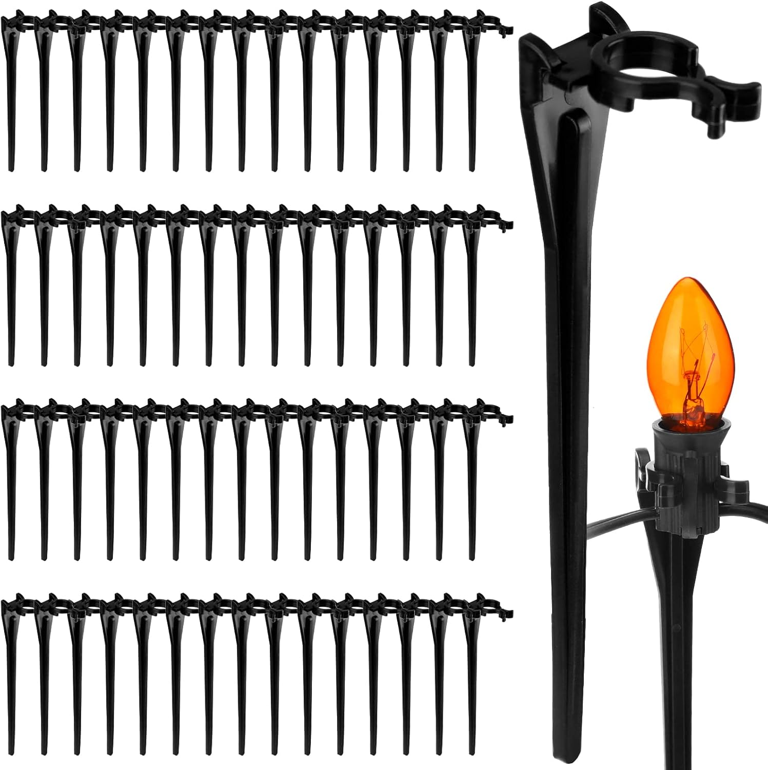 9 Inches Christmas Light Stakes Yard Lawn Stakes for C7 C9