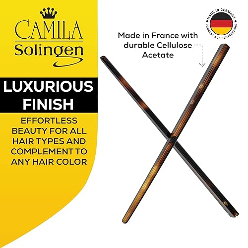 Miniatura 5 de Camila Paris AD282 - Juego de 2 pasadores de pelo para niñas con forma de espiral, flexible y duradero, para mujer, fabricado en Francia con celulosa