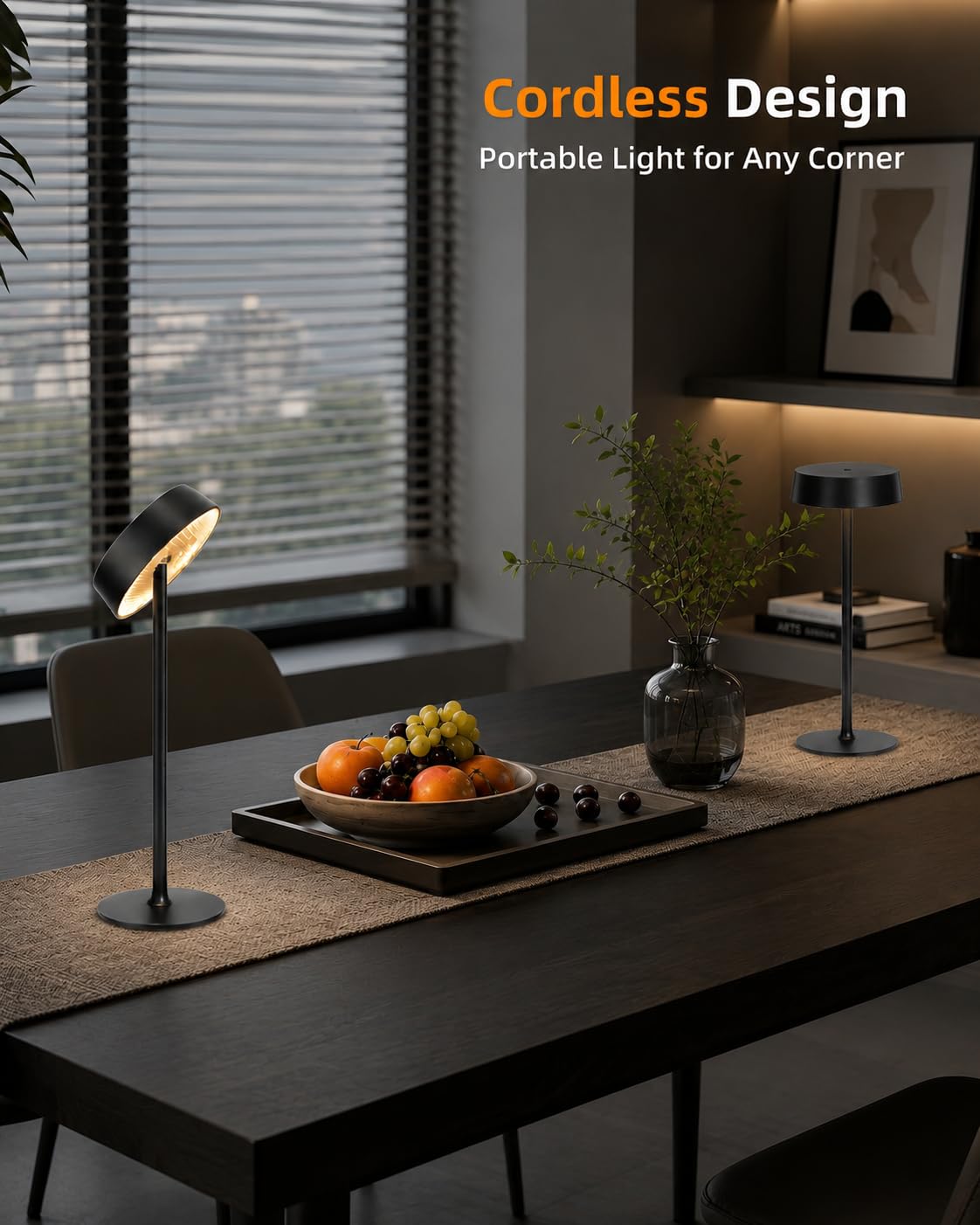 Lámpara de mesa recargable, lámpara inalámbrica, funciona con pilas, control táctil regulable, 3 temperaturas de color RGB, función de memoria LED, lámpara inalámbrica impermeable para exteriores