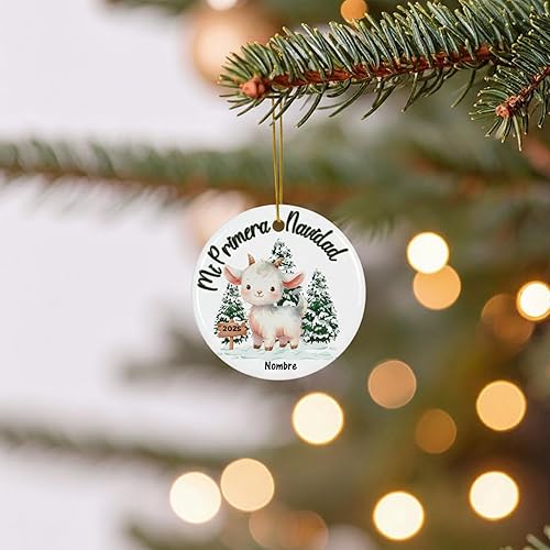 Miniatura 7 de Adornos de Navidad personalizados de cabra bebé, adornos para árbol de Navidad 2025, regalos para Navidad para niños, adorno de primera Navidad