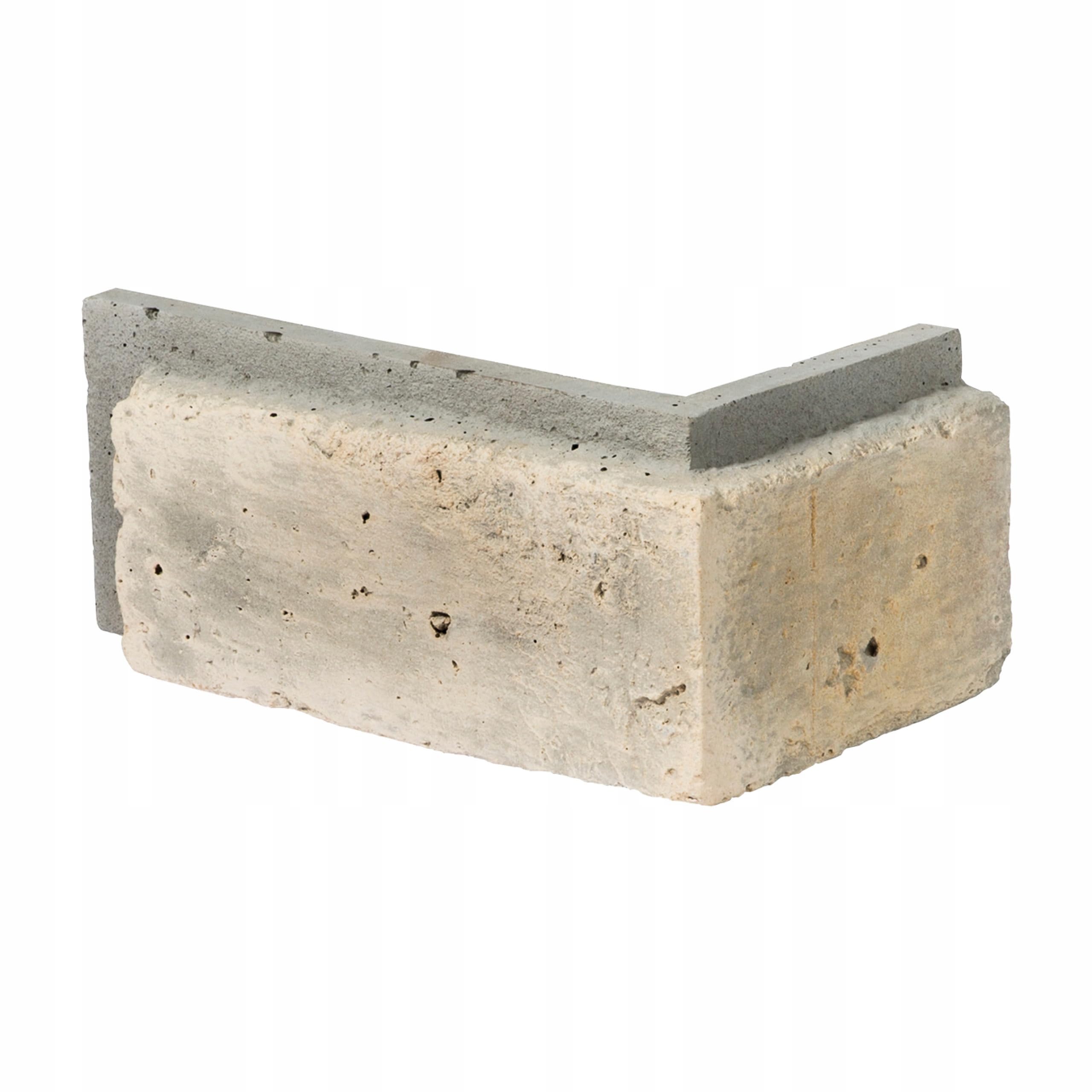 Imitation brique béton warm gray carreaux d'angle joint intégré