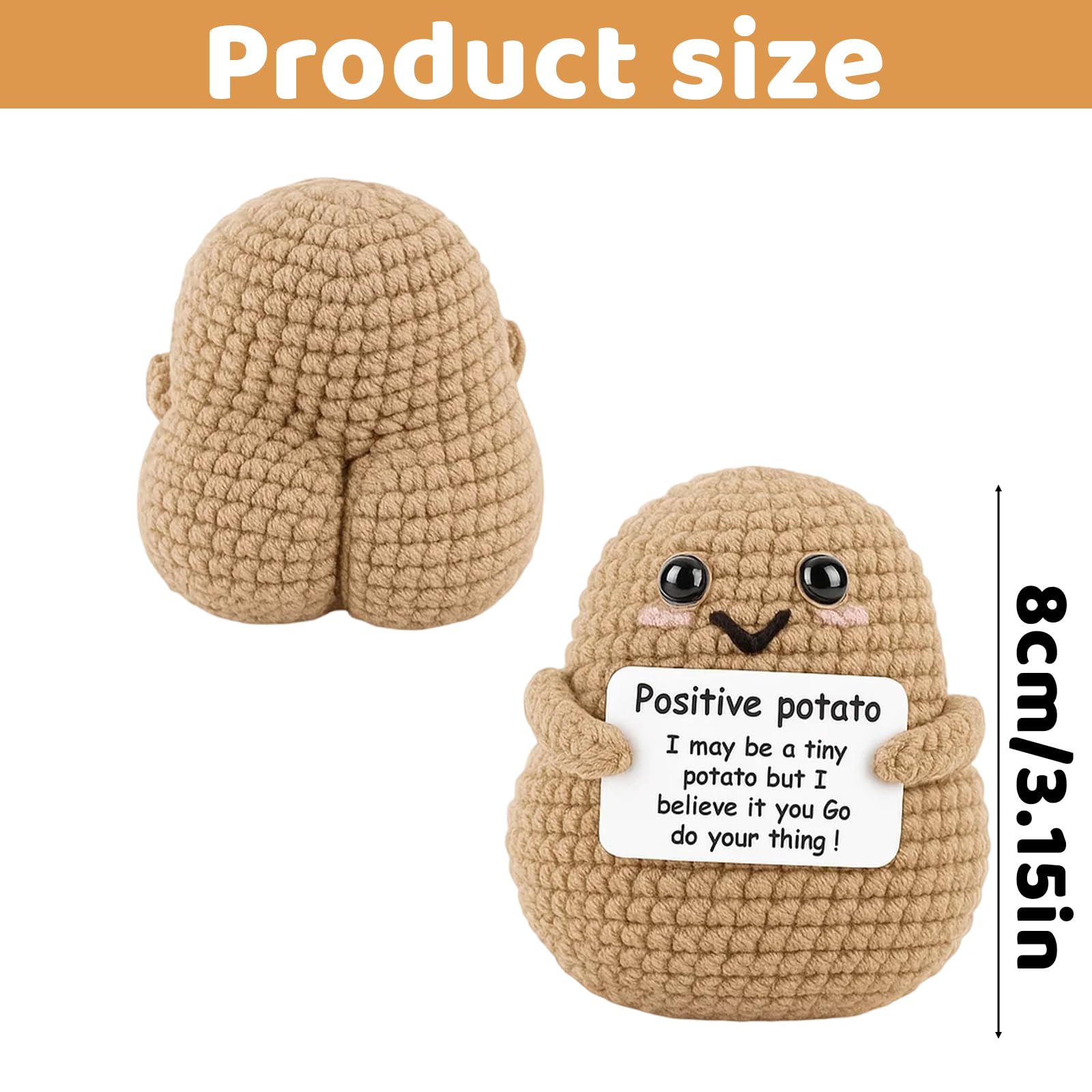 Emotional Support Potato,Potato Gift with Encouragement Card, with Positive and Uplifting Significance - Image 2
