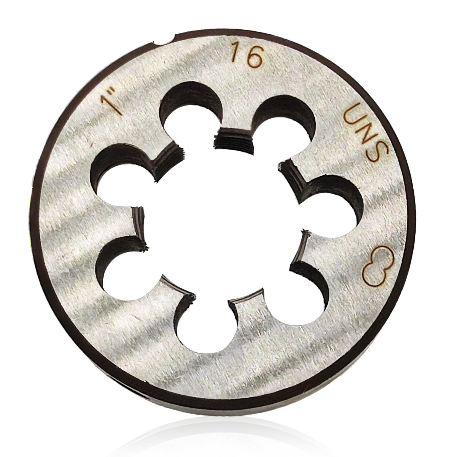 Lzcdelyxiao 1''-16 Die UNC 1''-16 TPI Right Hand Nominal Diameter 1'' Thread Per Inch 16 Fin Thread Tolerance Grade 2B Right Hand Thread High Speed Steel HSS Threading Tool