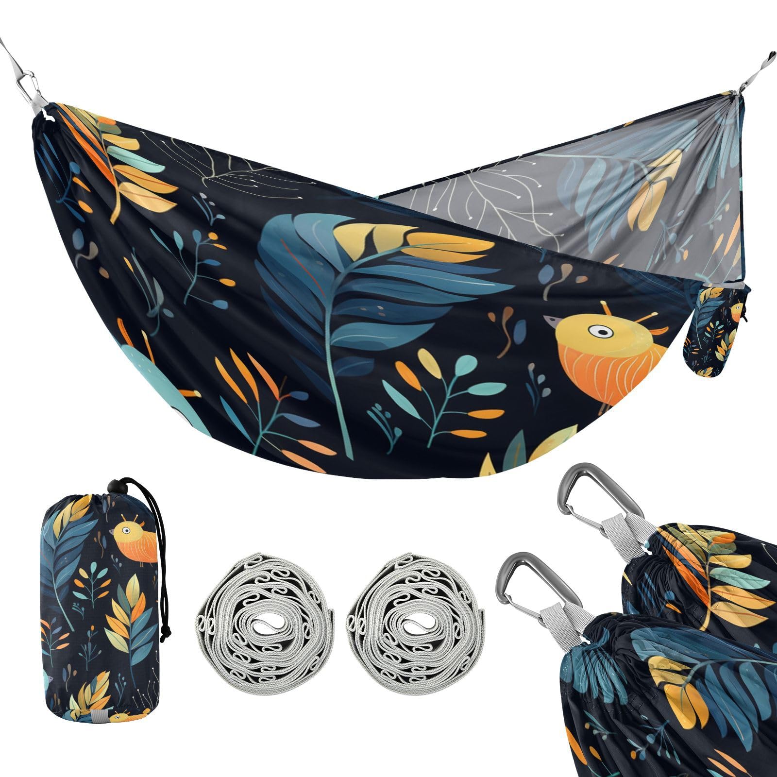 Modello Di Piume Bisonte Amaca Portatile per Campeggio,Leggera, Perfetta per Esterni,Escursioni,Spiaggia e Viaggi