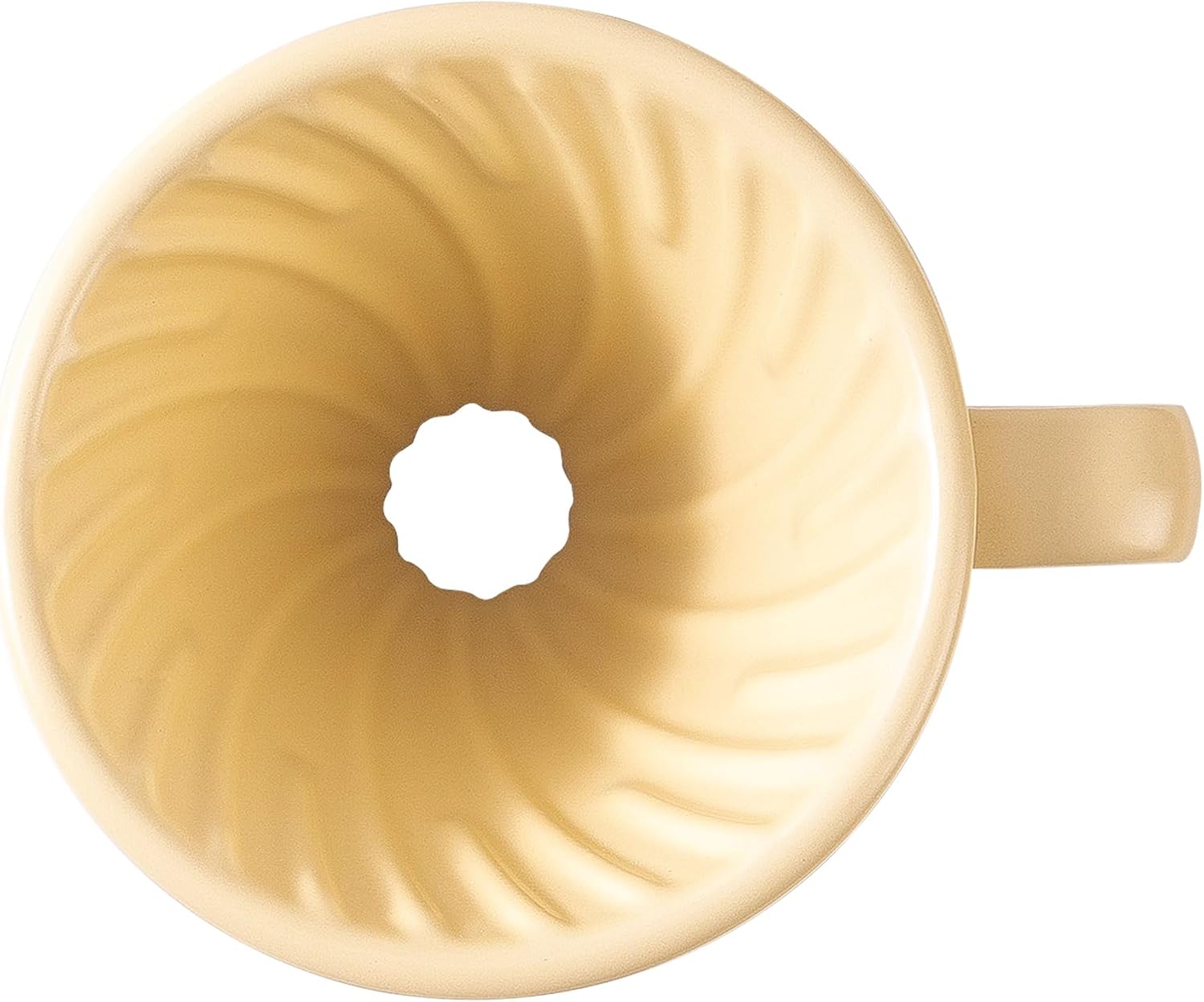 Ceramic Pour Over Coffee Maker, Non-Electric Pour Over Coffee Dripper, Manual Brew Maker, Ceramic Cone Coffee Filter Cup, Single Cups Porcelain Slow Brewing Accessories for Gifts, Yellow