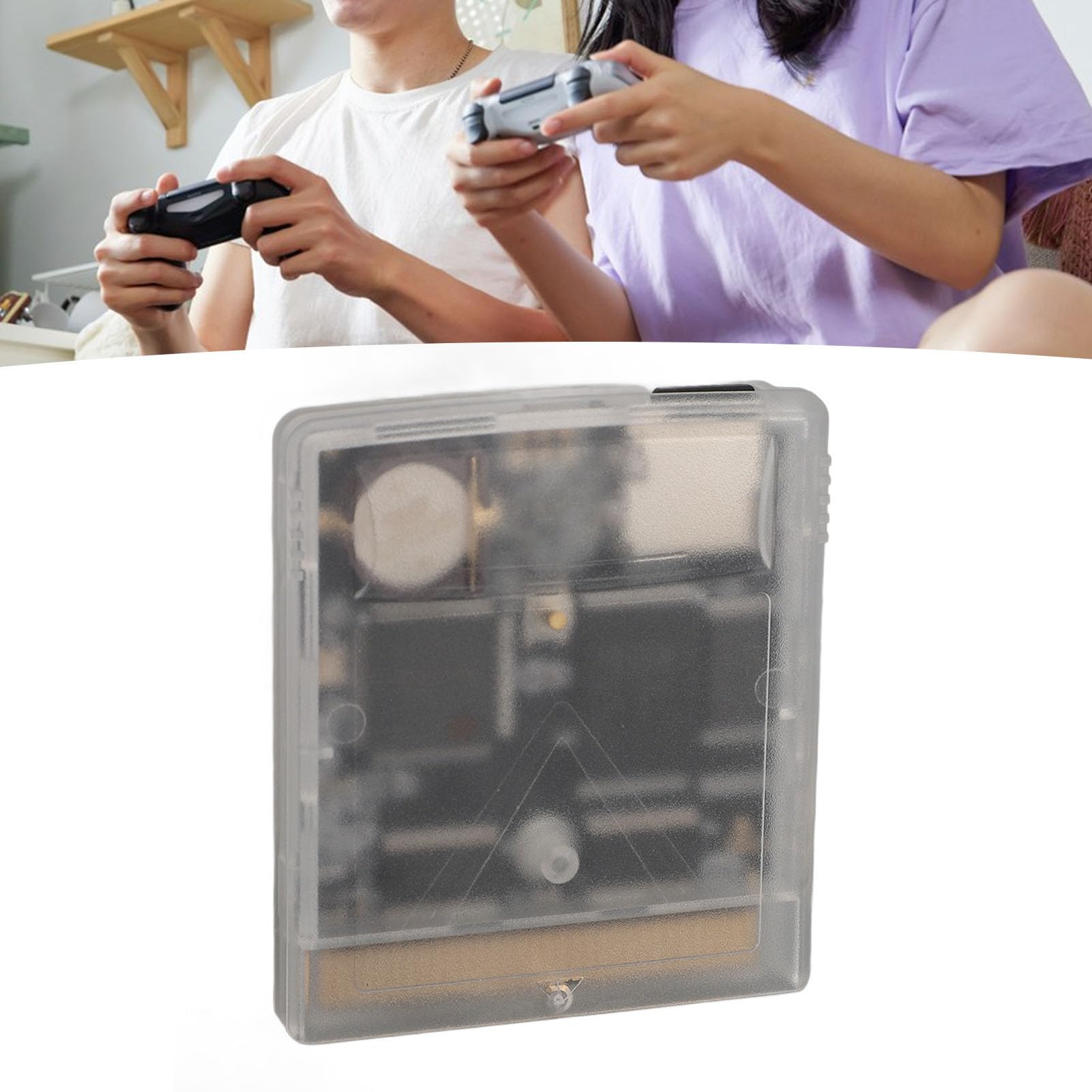 Carte de Cartouche de Jeu, Jeu de Cartes Mémoire Flash Flash pour Gameboy Automatic Backup Color Professional 1000 en 1 Jeu Video 8g Memory Carte pour Gameboy (Blanc Transparent)