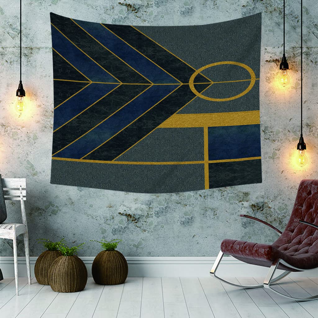 Tapiz Suelo Casa Tapiz Decorativo Pared XXL Oscuro Arte Geométrico De Textura De Cuero Tapiso Alfombra Papel Tapiz Exterior para La Decoración De La Sala De Estar del Dormitorio 59x59 Inches
