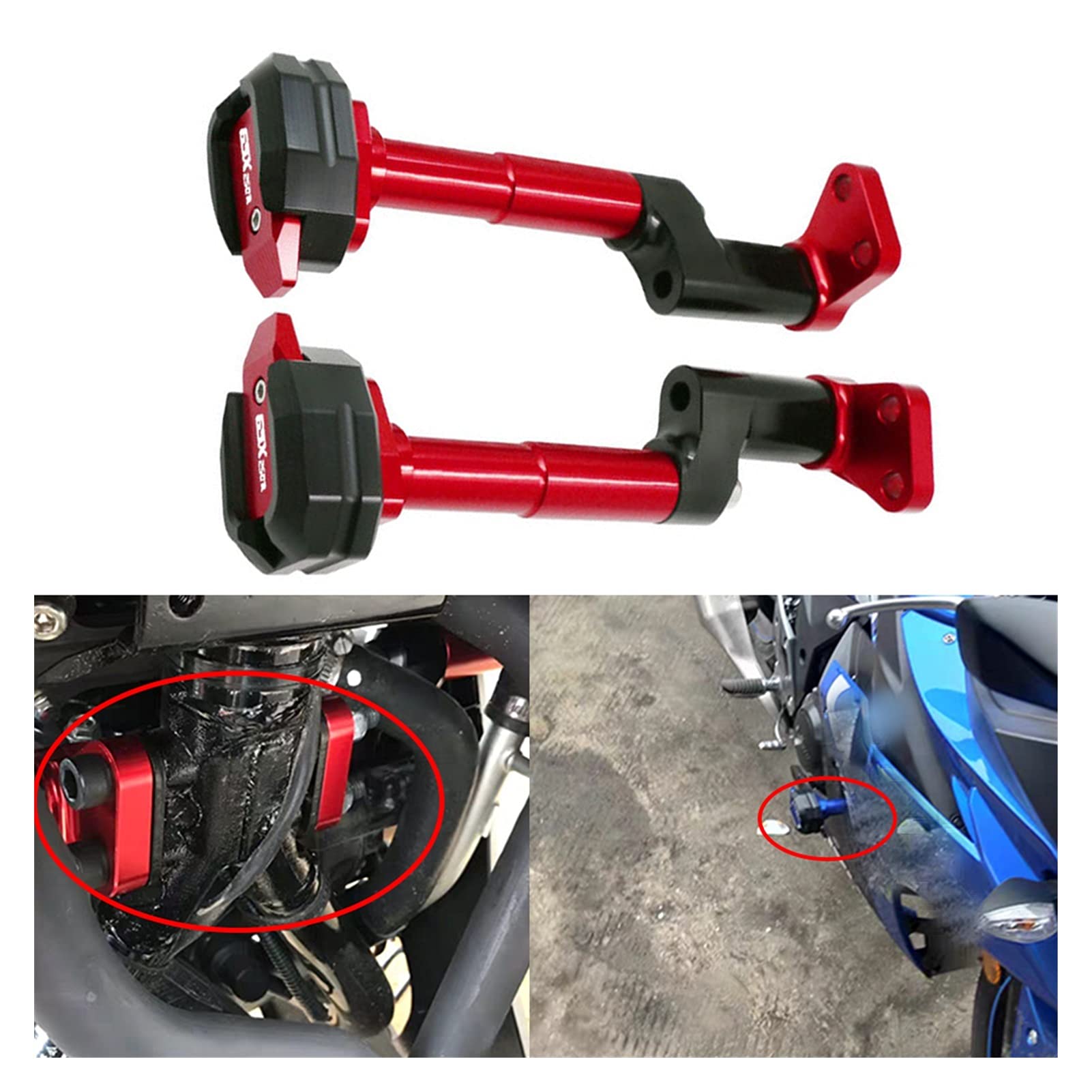 Owiewka motocyklowa Dla SUZUKI GSX250R GSX250 DL250 GW250 Rama Motocyklowa Slider Silnik Ochraniacze Osłona Osłona Ochrony Przed Wypadkiem(Chrome)