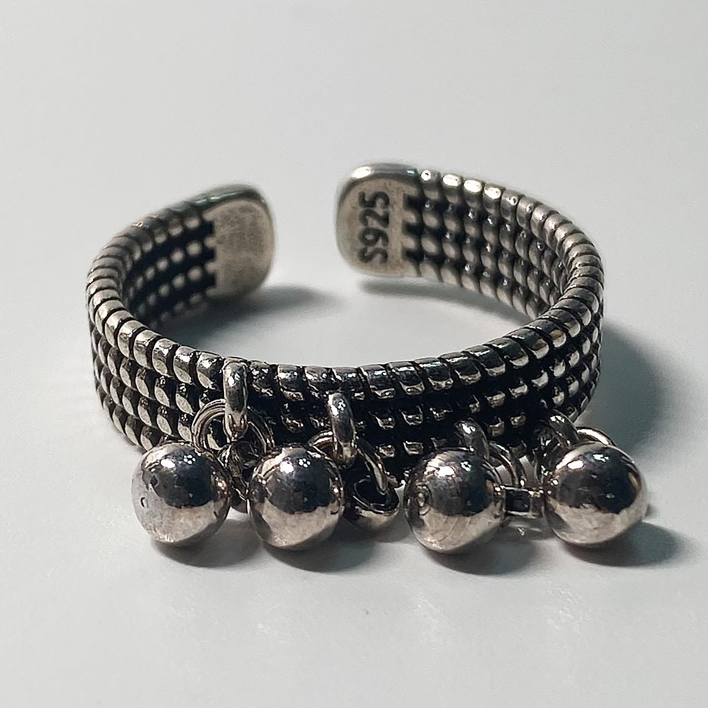 Handmade 925 Sterling Silver Ring Adjustable Stacking Ring Vintage Statement Ring Personalized Jewelry for Women & Men - Image 2