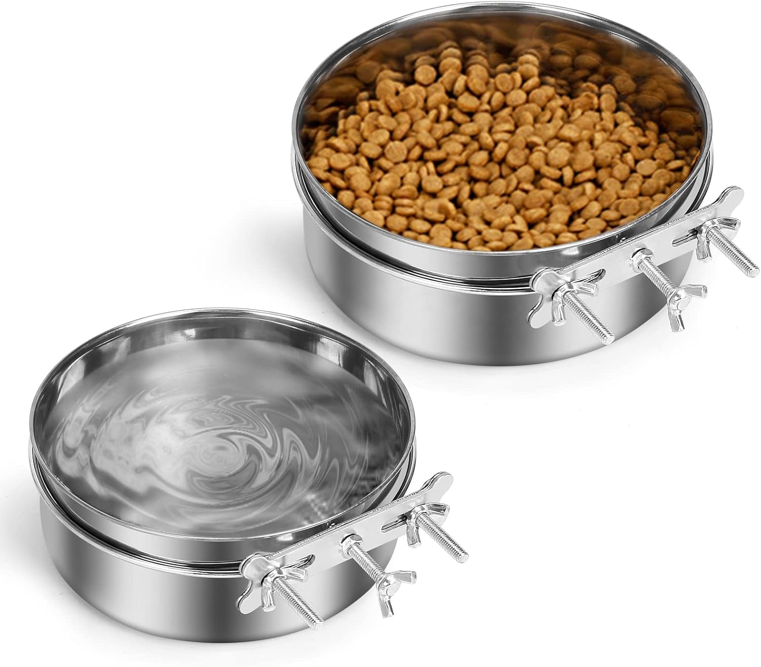 Pet Supplies SubClap Kennel Water Bowl, No Spill & Detachable Dog Crate Water Food Bowl