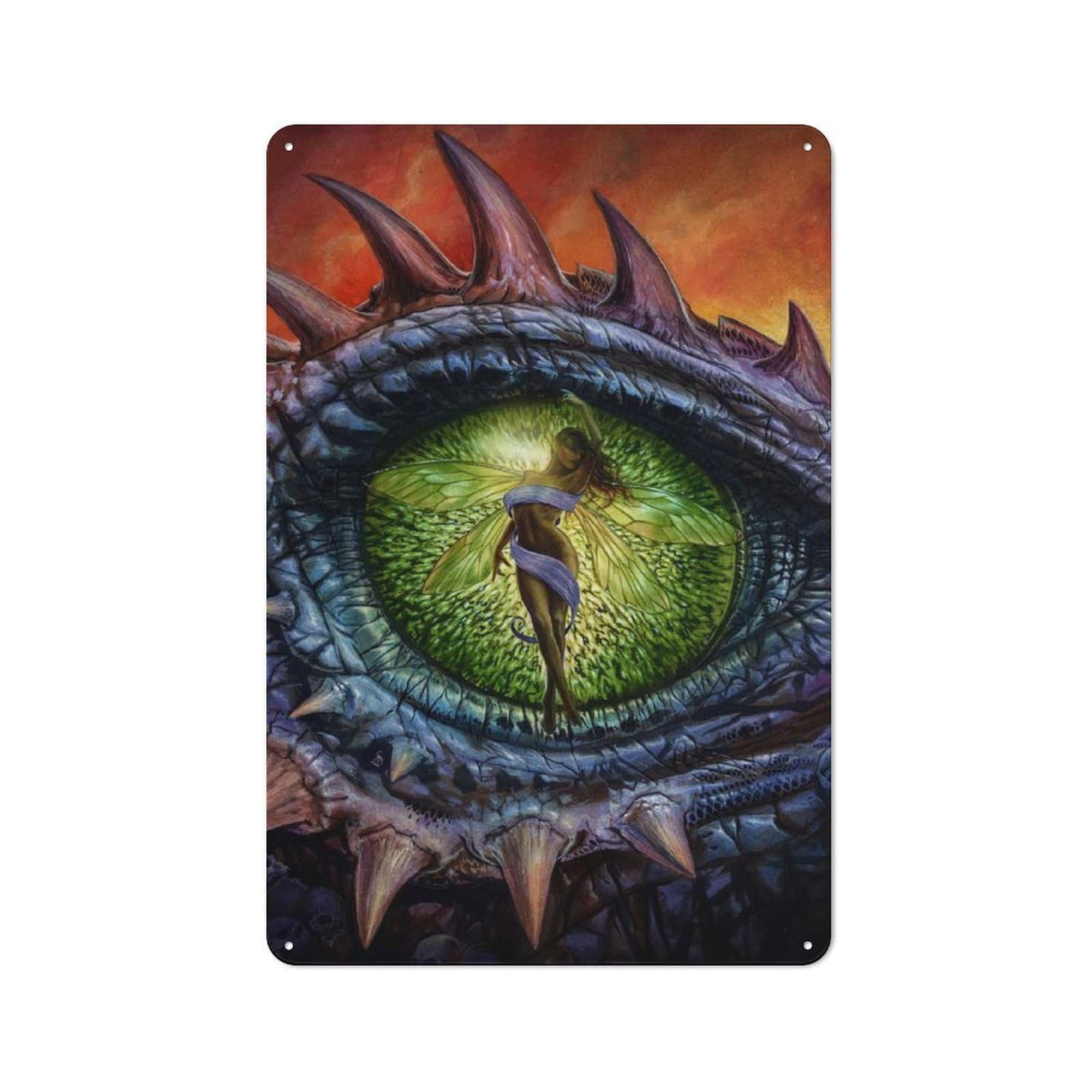 Junmoney Behold The Basilisk Retro Metal Sign 30X20cm Featuring For Bar Or Restaurant, For Bar Decor Enthusiasts