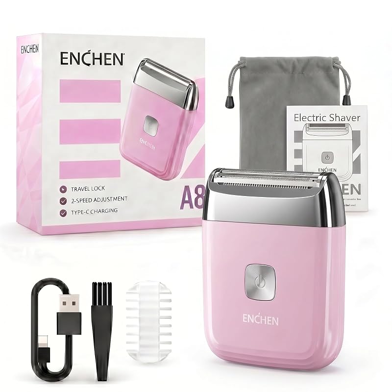 Aparador elétrico compacto feminino ELECTAKEY A8, IPX7, recarregável, com carregamento USB-C