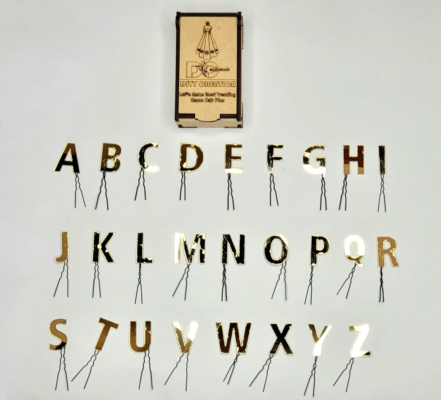 Devashri creation Customized Acrylic Alphabet U Pin Hair Accessories, Personalize Your Hair Accessories with Your Name or Favorite Letters.