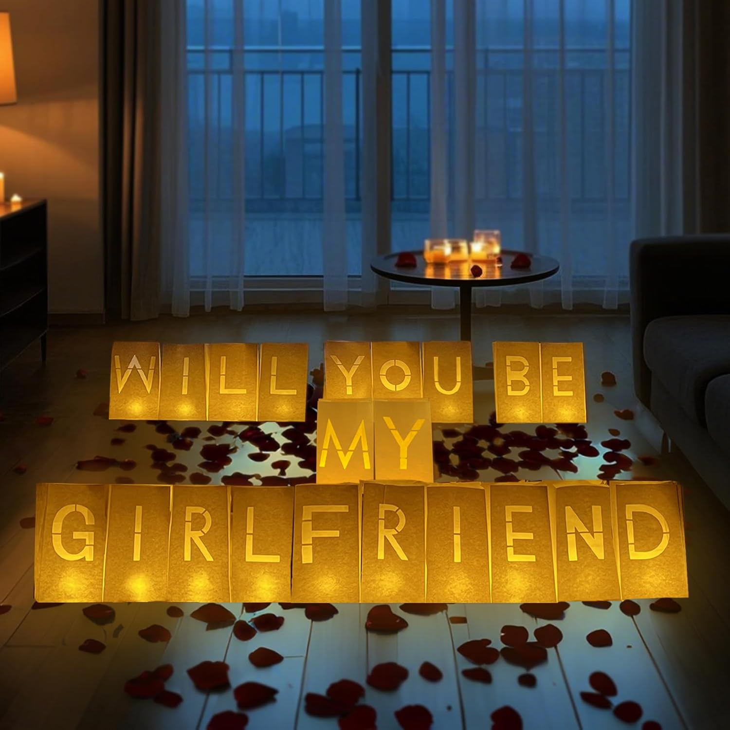 Will You Be My Girlfriend Sign - Will You Be My Girlfriend Proposals Light Up Letters with Roses, Romantic Decorations Special Night, Valentines Day Brithday Celebrations - Image 8