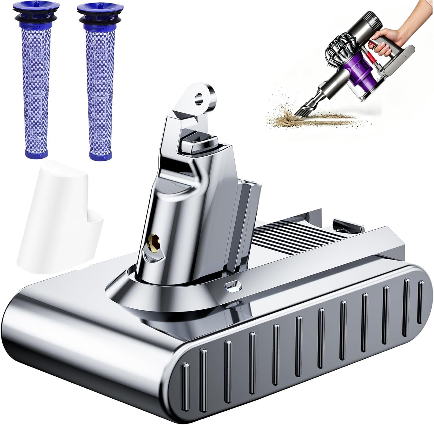 Amazon.com: JUNWOOD 10000mAh V6 Battery Replacement for Dyson V6