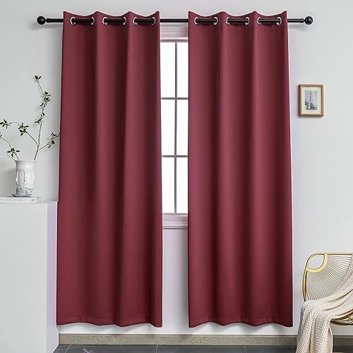 Miniatura 25 de YGO Cortinas opacas lilas para oscurecer la habitación de las niñas, con aislamiento térmico, paneles de cortina para sala de estar, para