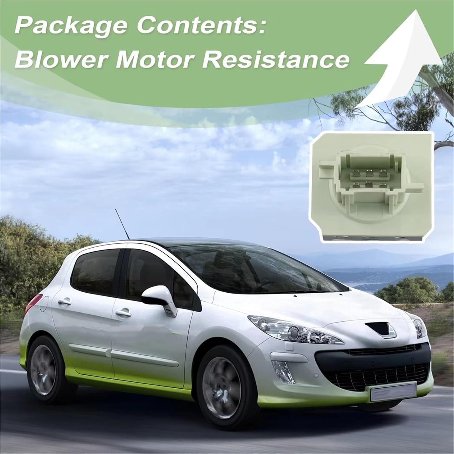 Blower Resistor, for Peugeot, for 206 1998-2010 Car Heater Fan Blower Resistor Blower Speed Regulating Resistor 6450NX 9ML351332271