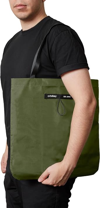 Orbitkey Foldable Tote Bag - Forest Green, Forest Green, Compact