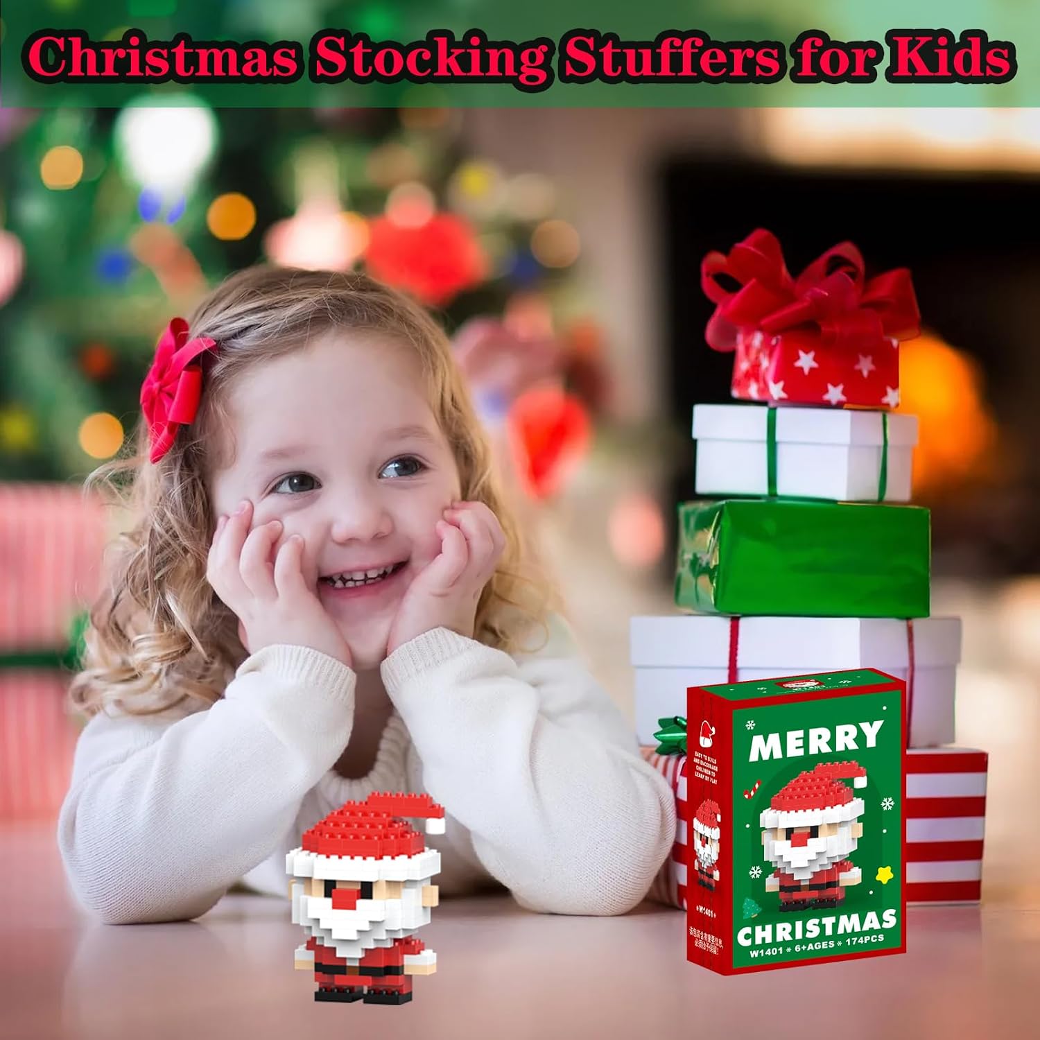 Christmas Santa Claus Building Micro Blocks Set Compatible with Lego Christmas Advent Calendar 2026 Stacking New Toys Holiday Present Box New Year Xmas Gifts for Kids and Adults (Santa Claus) image 4