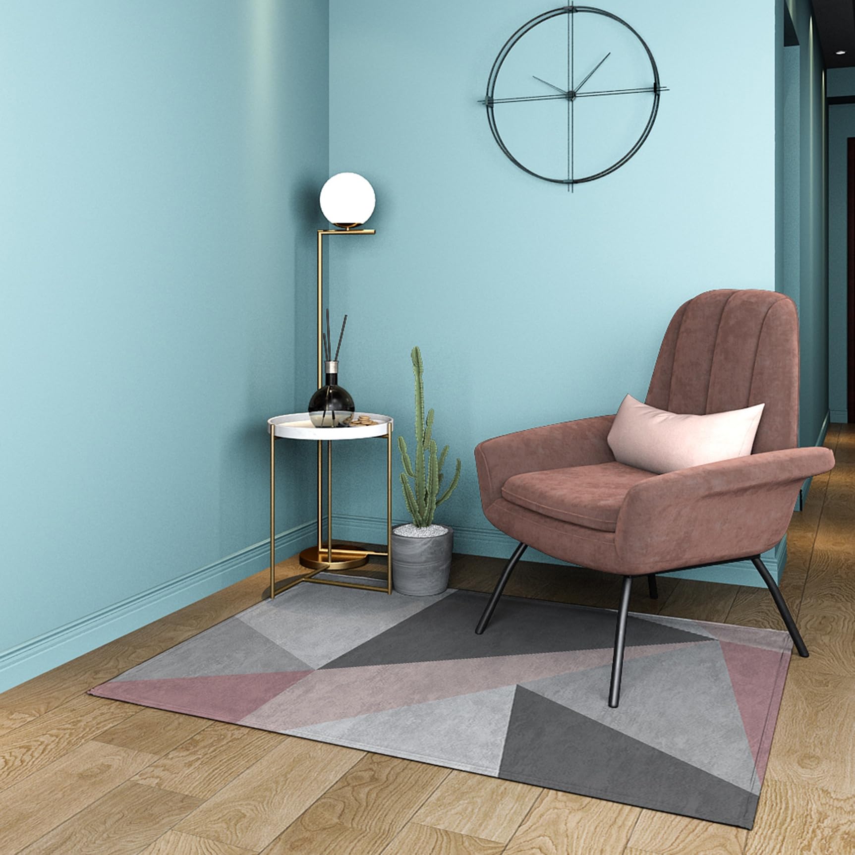 Tappeto Cucina Passatoia 80 x 135 cm Antiscivolo, Idrorepellente, Facile da Pulire, Resistente, Lavabile Tappeto Runner per Corridoio per Cucina, Camera da Letto, Soggiorno, B