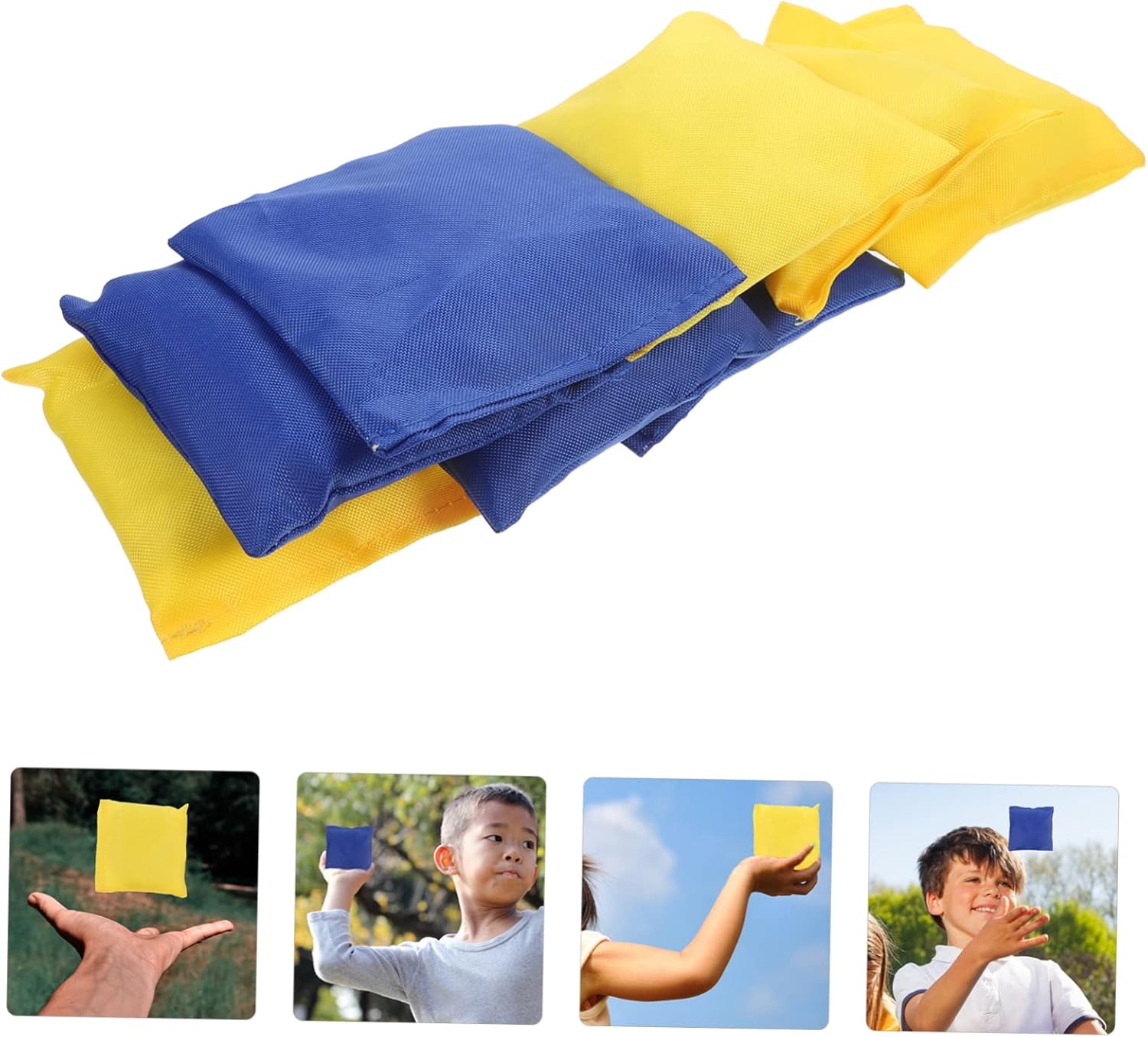 VICASKY 8pcs Small Bean Bags Tossing Game Bean Bag Toys for Outdoor Play for Boys and Girls Games and Family Activities