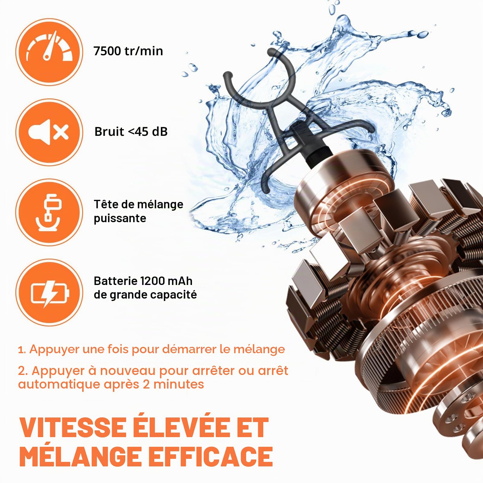 Shaker electrique, 700ml shaker électrique avec compartiment à poudre, shaker proteine rechargeable USB C, sans BPA (noir)