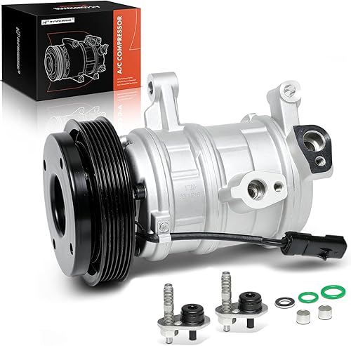 A-Premium Compresor de AC con embrague - Reemplazar # 158337 - Compatible con Chrysler Aspen, Dodge Durango, Jeep Commander, Volkswagen Touareg